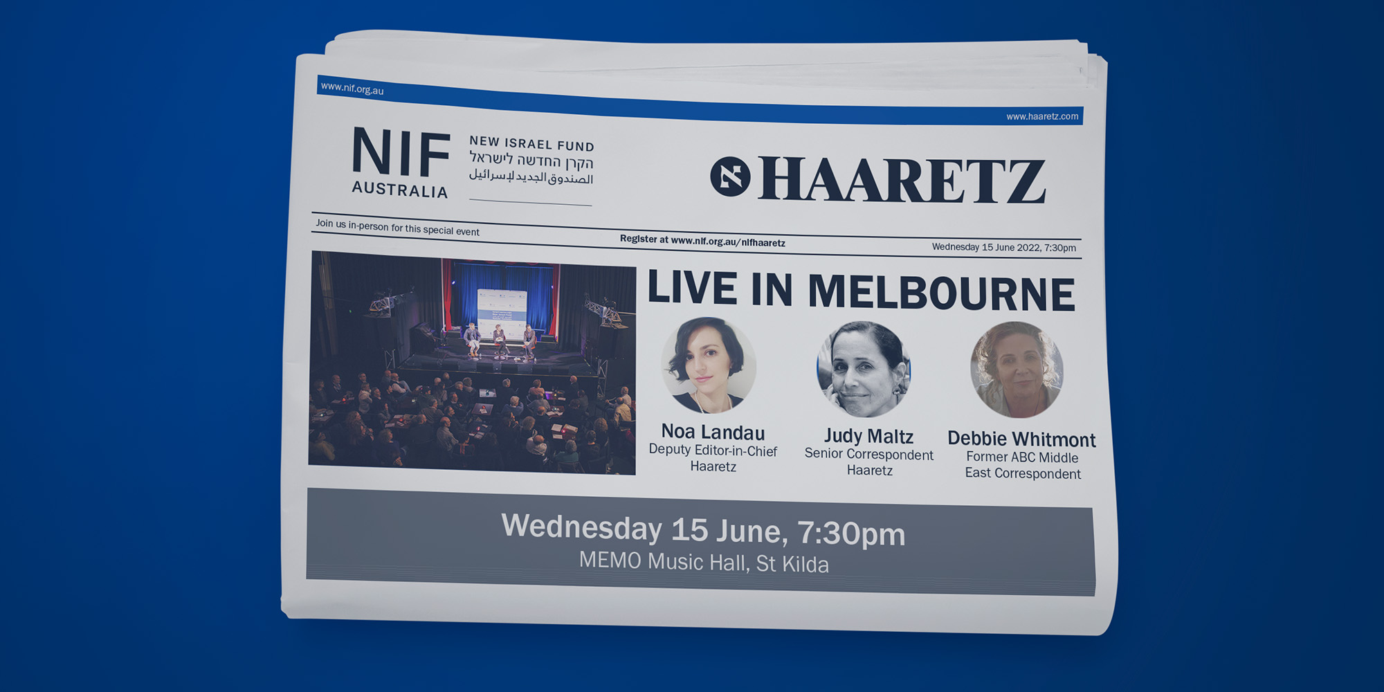 NIF + Haaretz Live in Melbourne