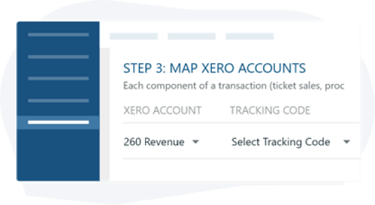 Select Xero Accounts and Tracking Codes)
